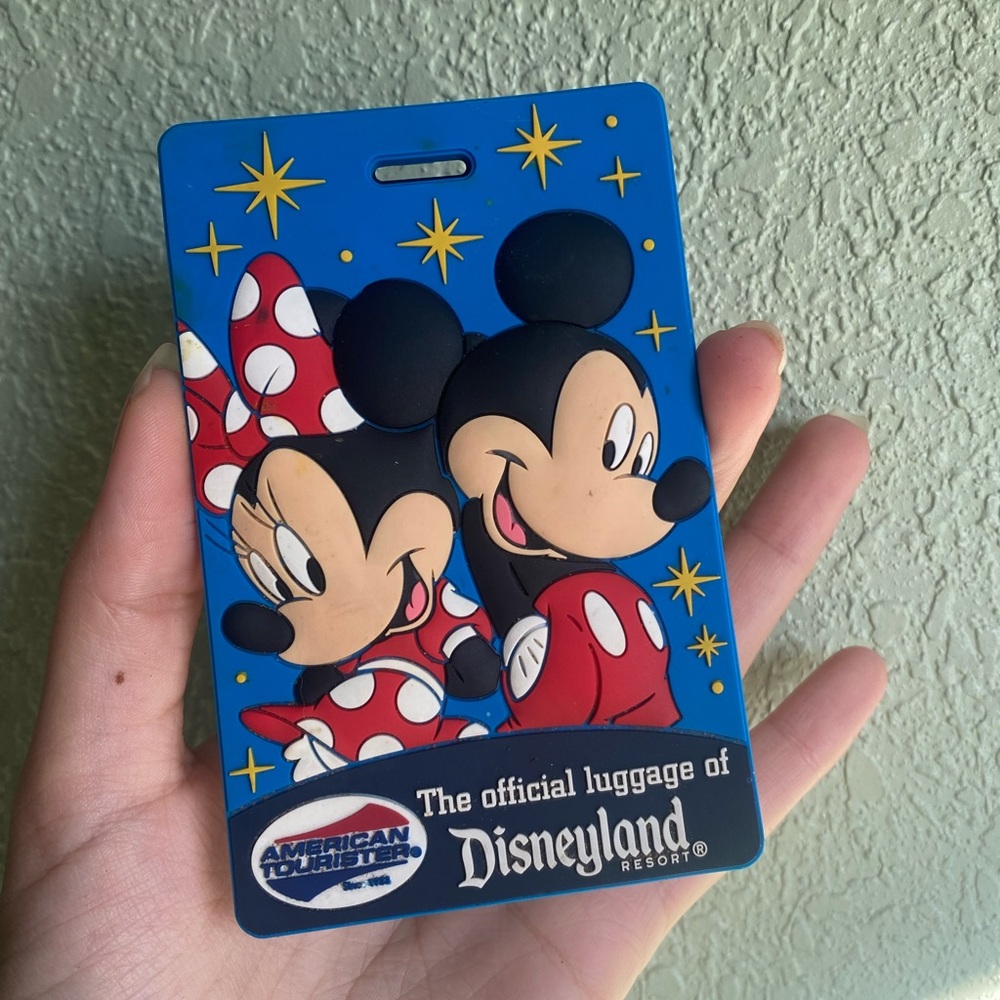 Vintage Disneyland Mickey Mouse Luggage Tag